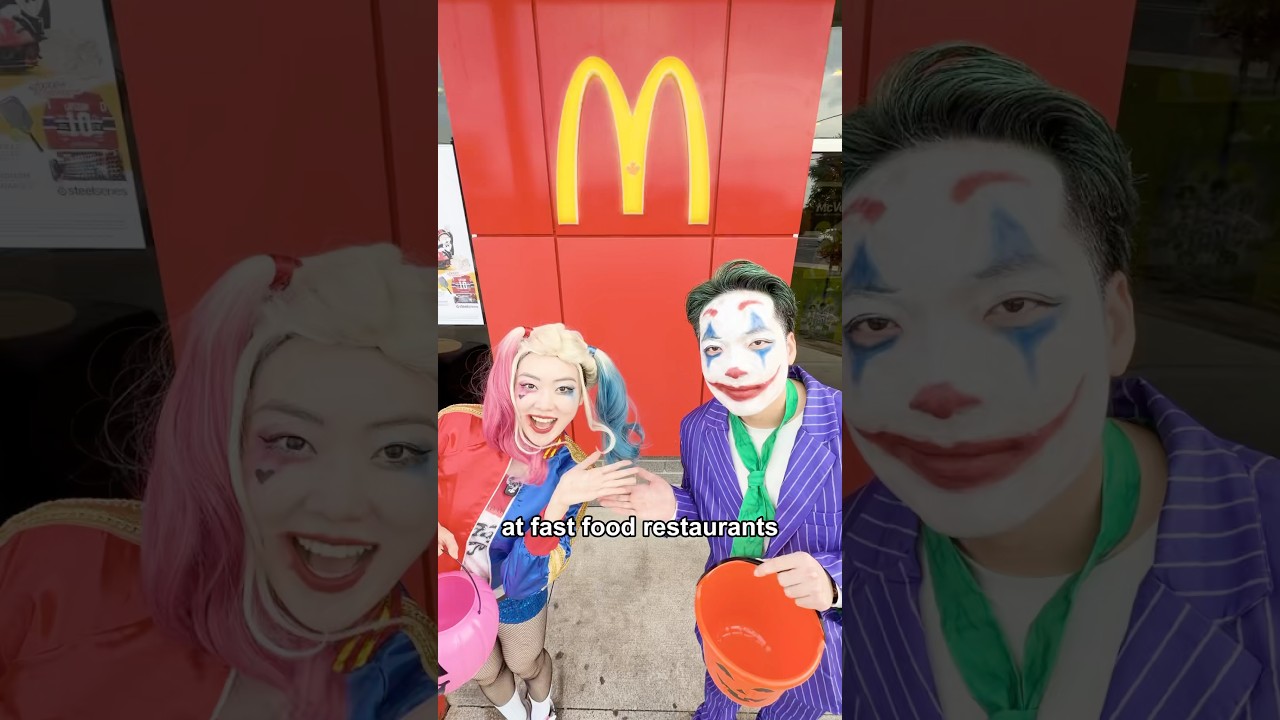 Trick Or Treat at fast food restaurants 👻 halloween shorts