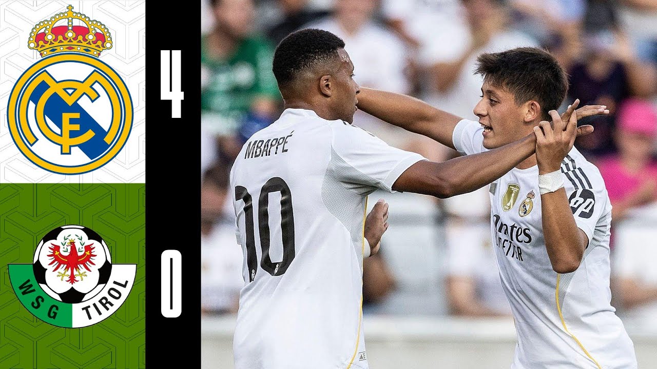 Real Madrid 4-0 WSG Tirol | HIGHLIGHTS | 12/08/2025