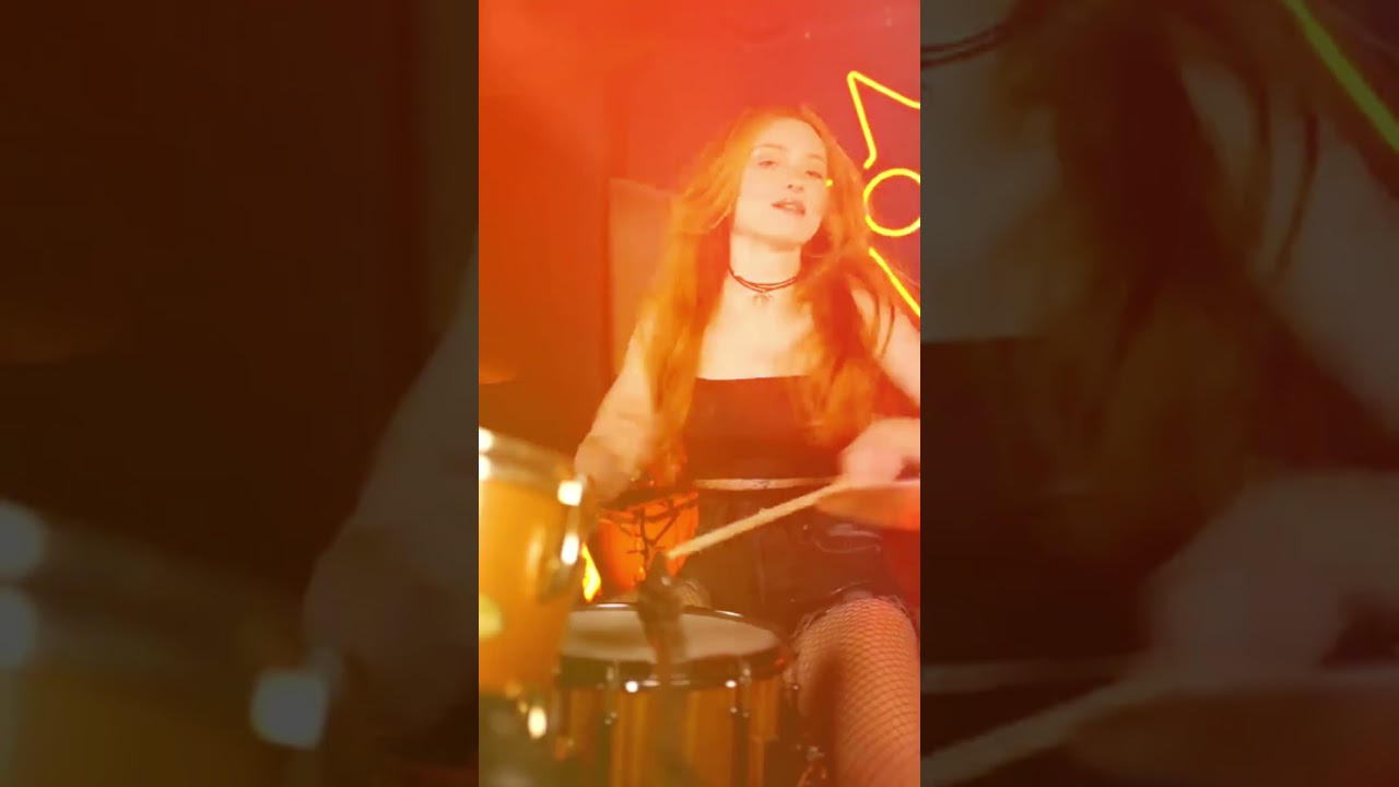 This Beat Goes CRAZY  Sharp Dressed Man Drum Cover Short! 80s Rock DRUMS by a Girl! drums shorts