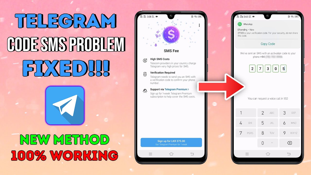 Telegram Code SMS Problem | Telegram SMS Fee Problem Fix!! (100% Working)