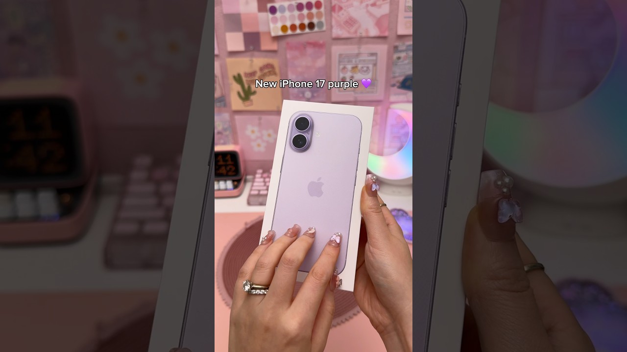 NEW iPhone 17 purple 💜 unboxing Apple iPhone