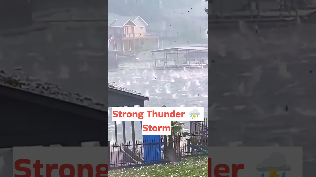 Strong Thunder Storm Heavy rainfall, power of nature #shorts