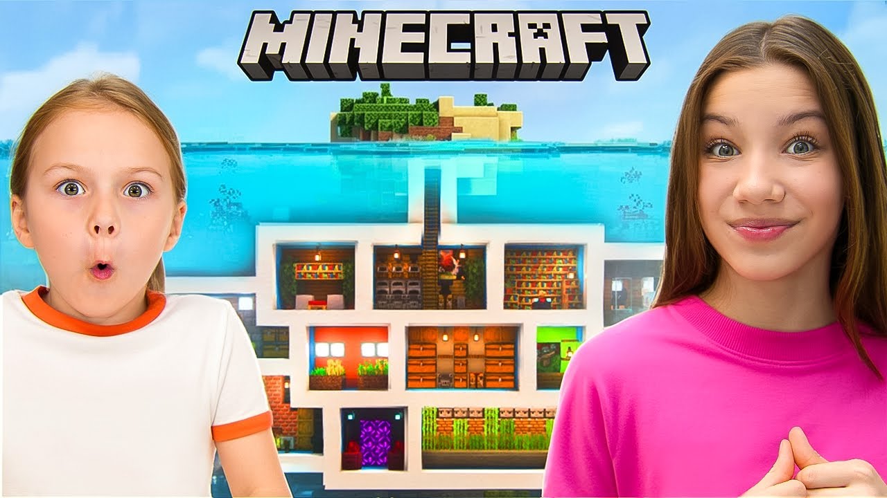 Сестренка учит меня играть в Майнкрафт / Вики Шоу Плей