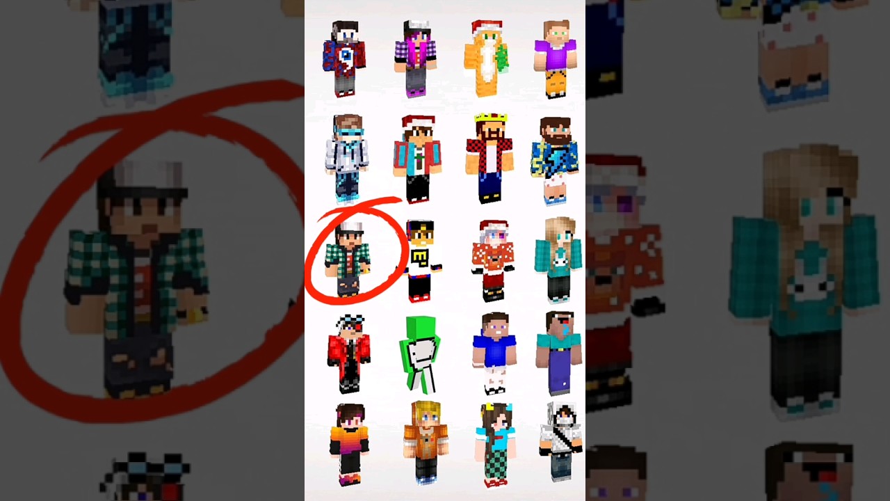 20 маинкрафтеров и их лица #подпишись #shorts #маинкрафт #скины #блогеры