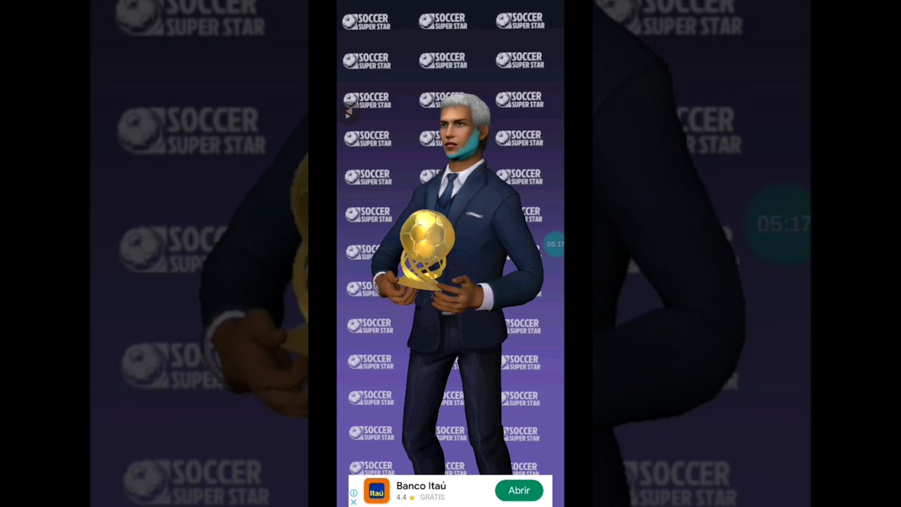 Ganhei uma bola de ouro no Soccer super star