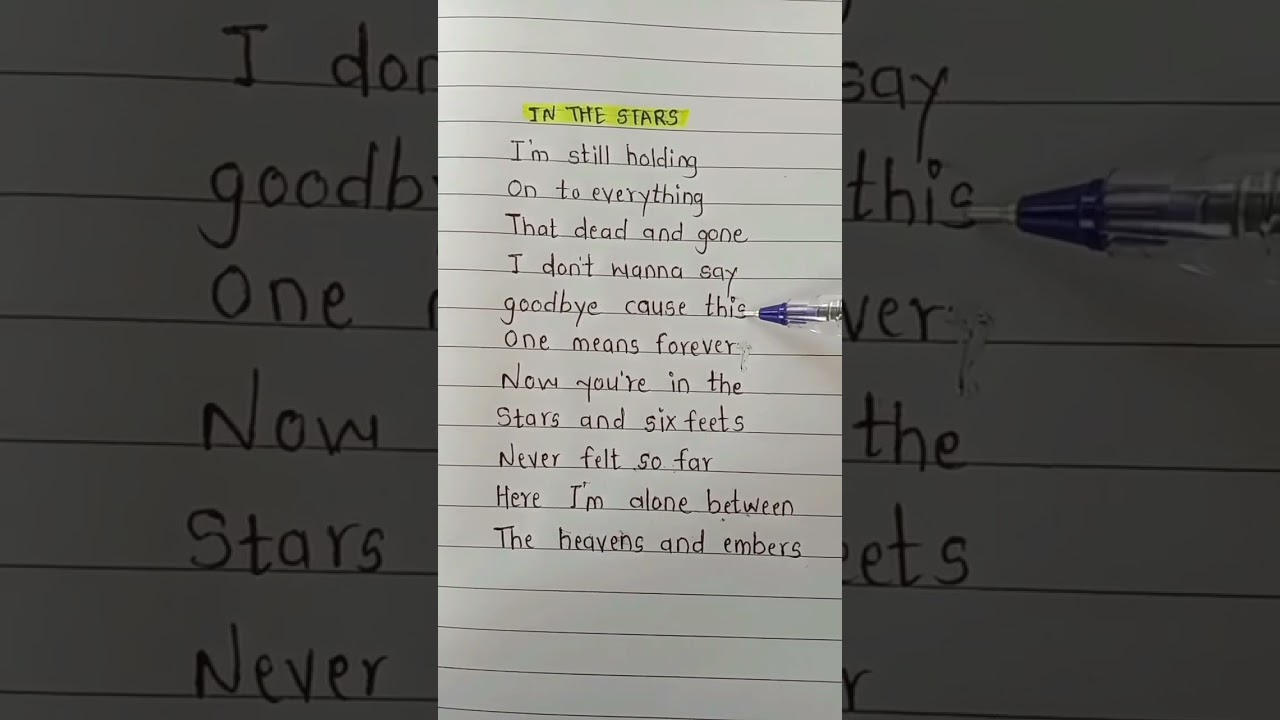 In The Stars ( I'm still holding on to everything ) 🌼 ~ Song by Benson Boone #songlyrics