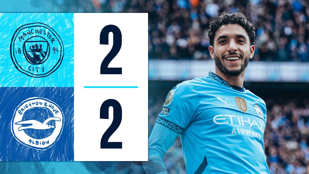 HIGHLIGHTS! City held by Seagulls | Man City 2-2 Brighton | Premier League