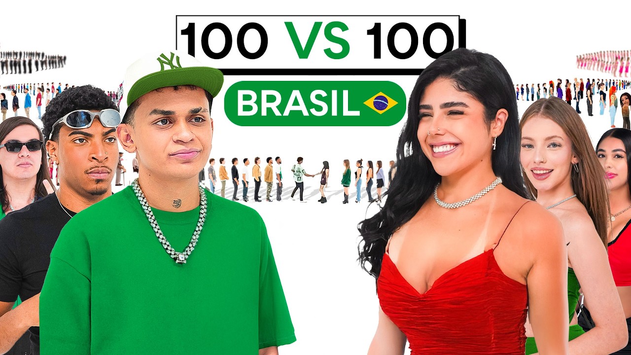 100 HOMBRES VS 100 MUJERES EN BUSCA EL AMOR | BRASIL 🇧🇷 ft. @Peixe