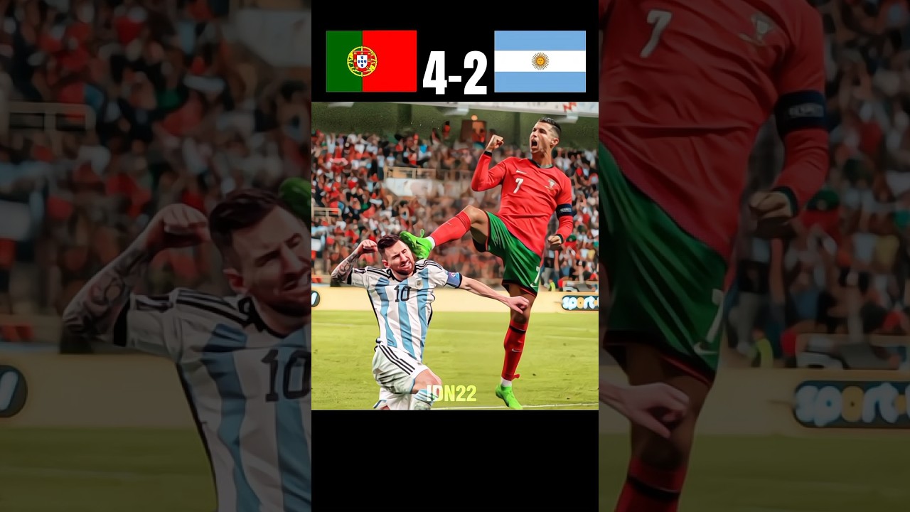 What.. || Portugal vs Argentina Highlights imaginary 2090 ronaldo football messi