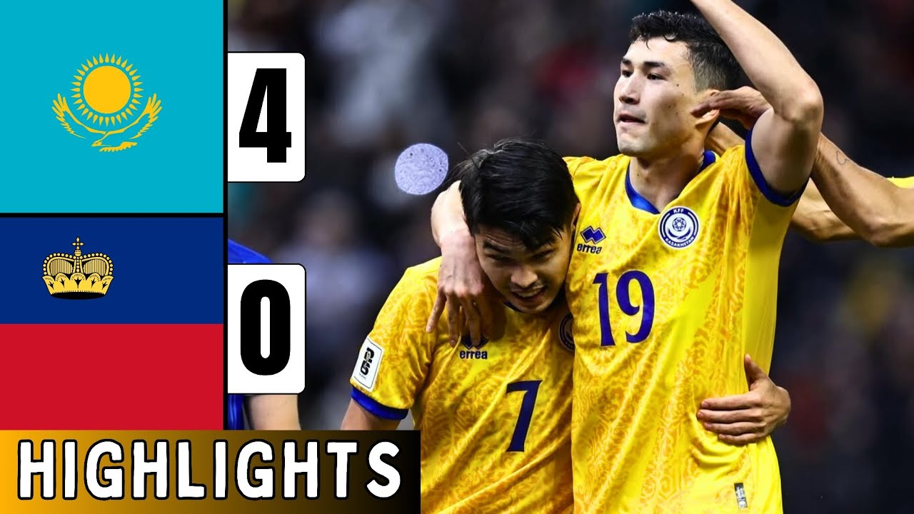 Kazakhstan vs Liechtenstein 4-0 | Highlights | Kenzhebek Goals | World Cup 2026 Qualifiers | Kasym
