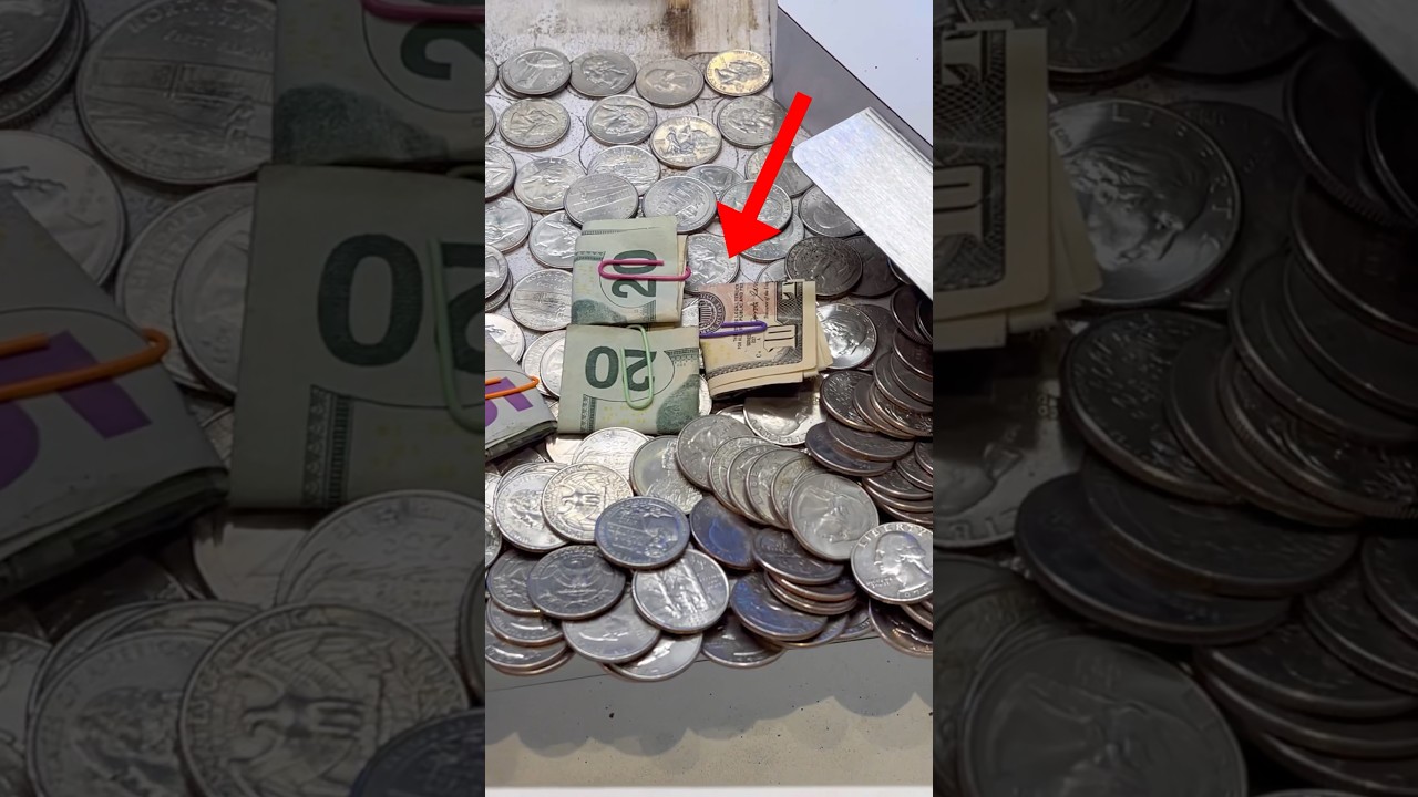 Day 14 Trying to Win MONEY from a Coin Pusher! #shorts #arcade #money