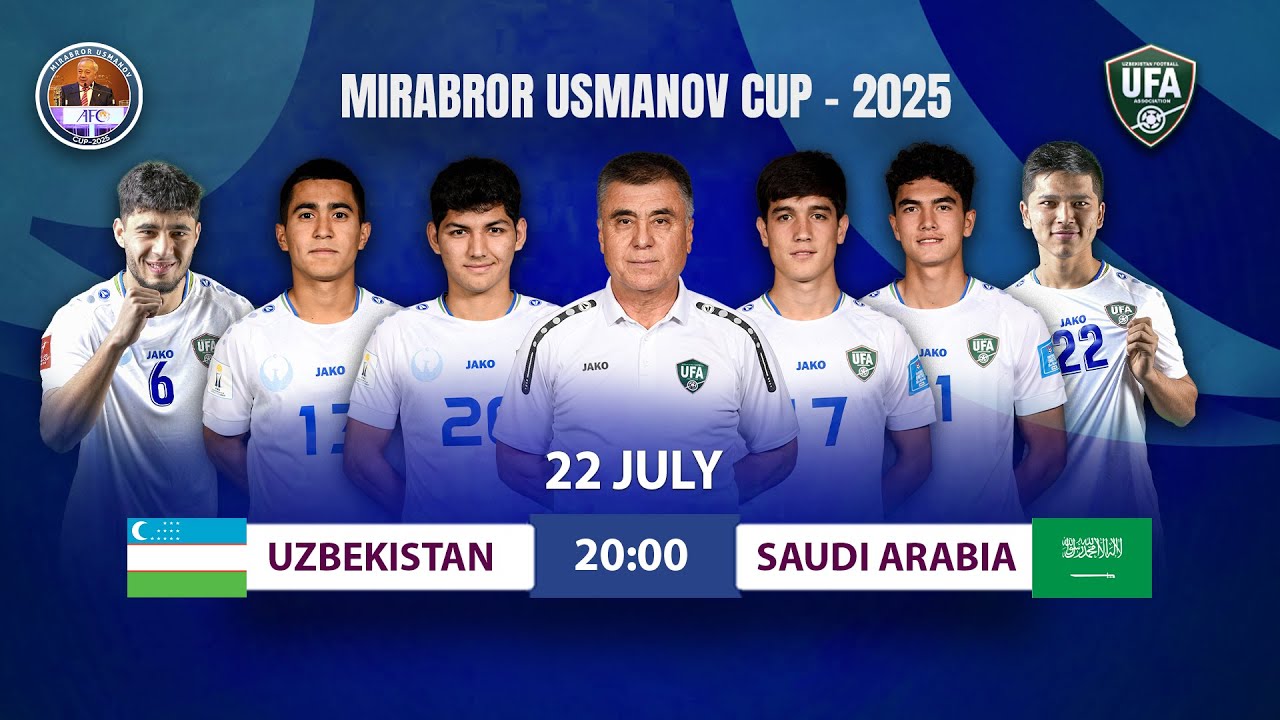 Uzbekistan vs Saudi Arabia | U23 | Mirabror Usmanov Cup - 2025