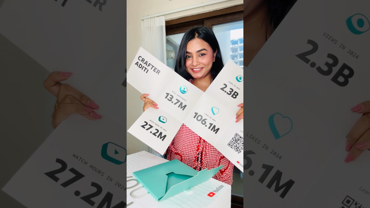 Unboxing YouTube’s Gift from USA 😱 crafteraditi unboxing shorts gift youtube @CrafterAditi