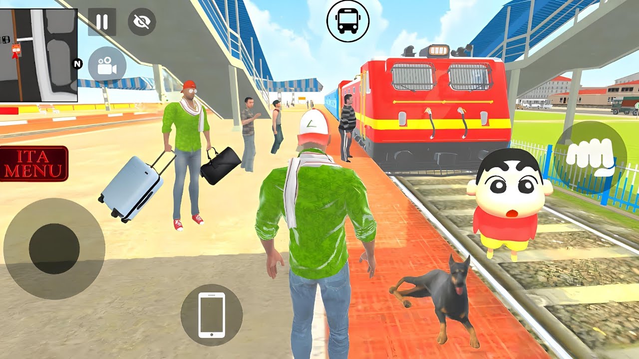 NEW TRAIN & RAILWAY STATION 💥🤩 SHINCHAN GHAR AA GYA 💥😱 INDIAN THEFT AUTO SIMULATOR 💥😱