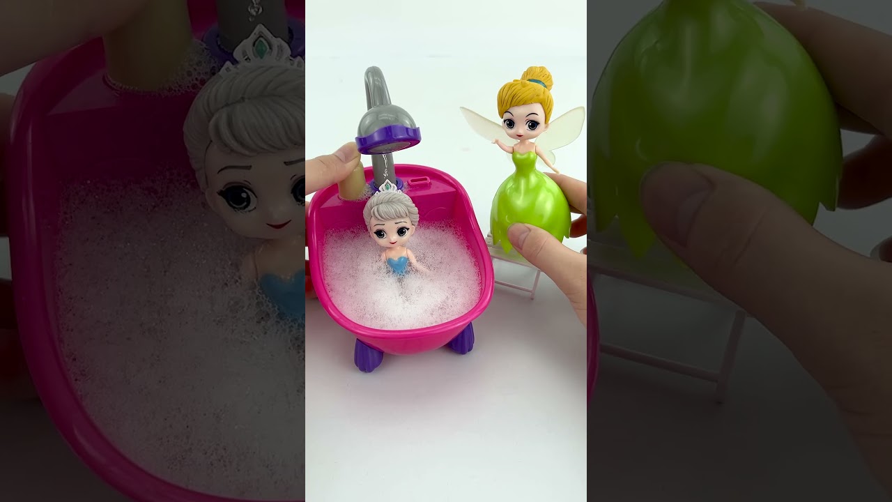 Satisfying with Unboxing & Review Disney Princess Bathtime Toys! ASMR disney elsa