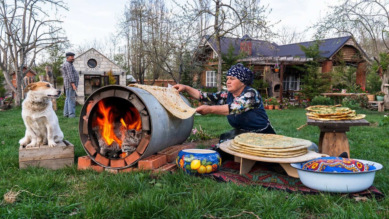 Cooking Spring Kutabs | Spring Food from Nature