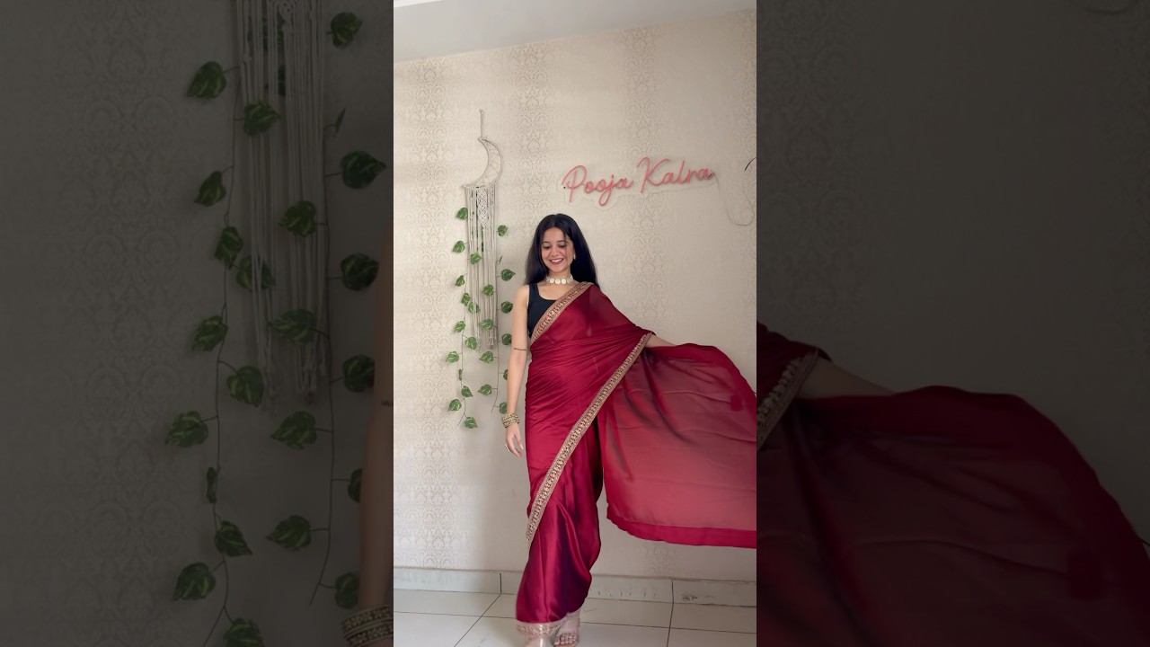 ₹500 me celebrity Saree Look😍❤️ saree swissbeauty lipstick affordable ethnicwear celebrity
