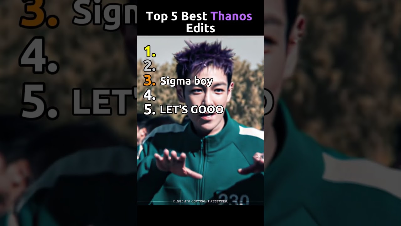 Top 5 Best Thanos Edits (Part 2) | Squid Game 2 squidgame squidgame2 top5