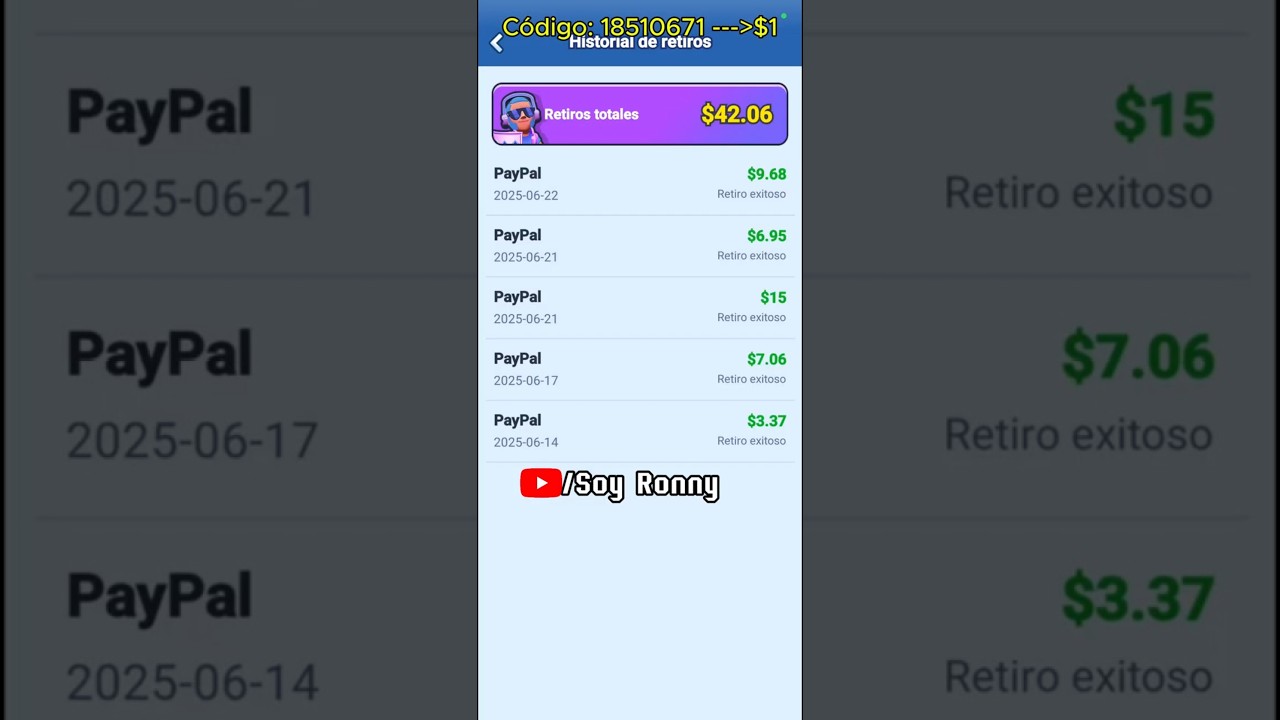 🤑$40.00!! ✅La Mejor APP para GANAR DINERO PAYPAL  ganardinero dineroextra paypal