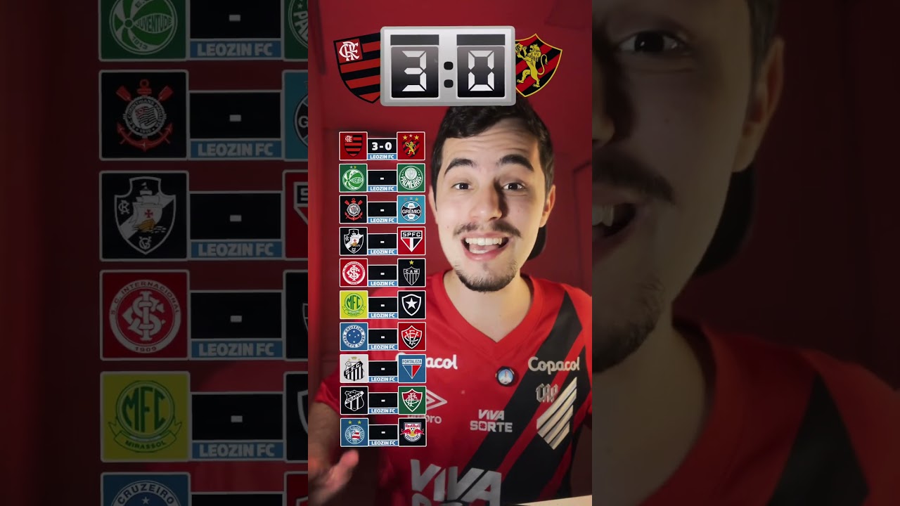 El Mago acerta placar de Flamengo x Sport shorts flamengo brasileirão