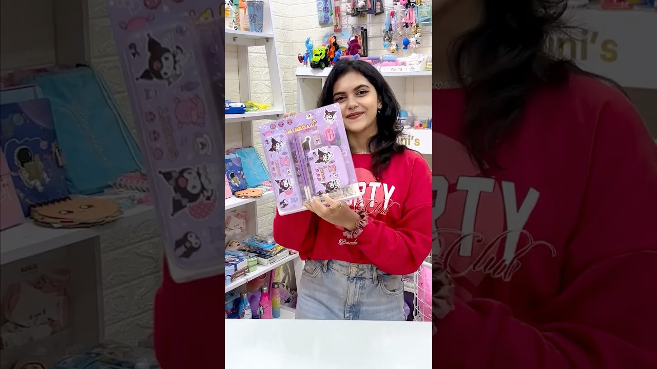 Kuromi Stationery Kit Unboxing 🖤💜 | Cute Study Essentials by Angroos Minis