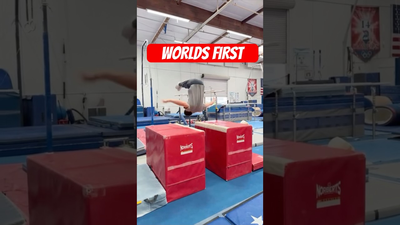 I made a WORLD’S FIRST 🤯 gymnast olympics sports sport worldrecord olympic gymnastics