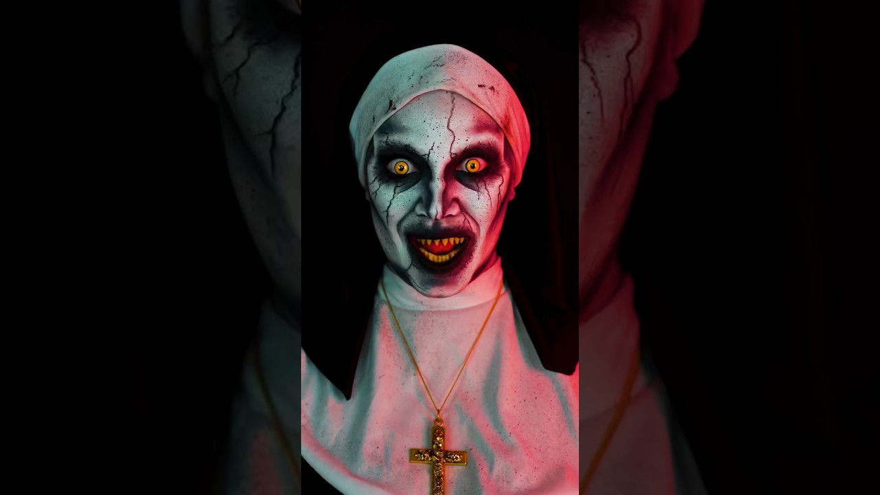 Valak// The nun 👹 Makeup halloween thenun makeuptransformation