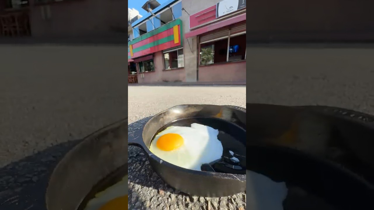 COZINHANDO OVO NO CALOR DO SOL