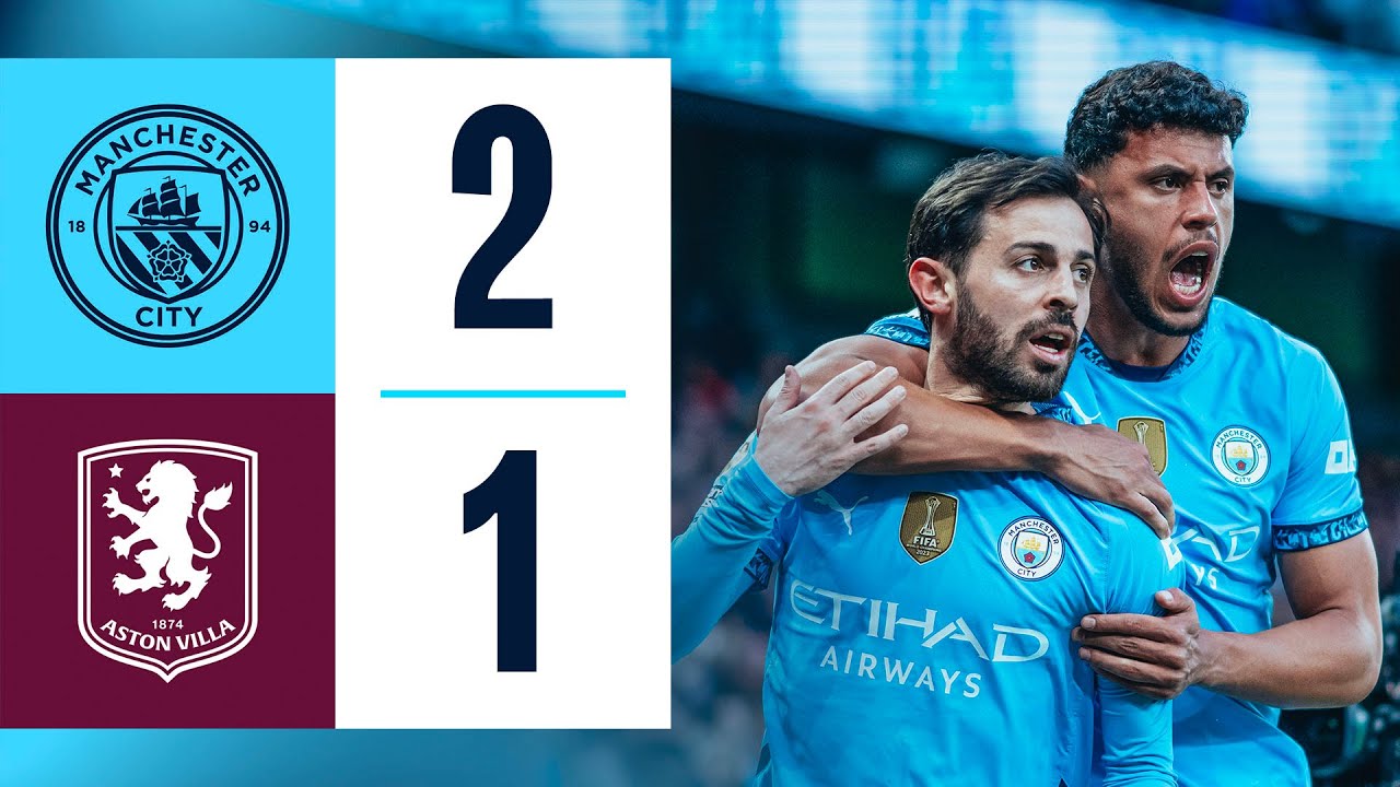 Highlights! | NUNES FIRES INJURY TIME WINNER AS CITY MOVE UP TO THIRD | City 2-1 Aston Villa