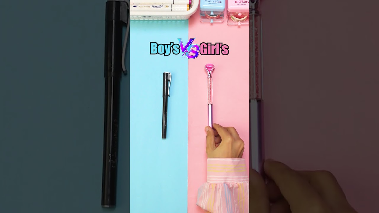Boy's Stationery vs. Girl's Stationery 💙💗youtubeshorts shorts stationery cute boysvsgirls