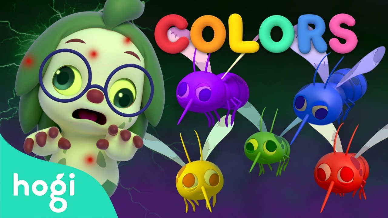 😱 Run Away! Learn Colors with Zombie Mosquitoes 🦟｜Halloween Colors 🎃｜Hogi Halloween