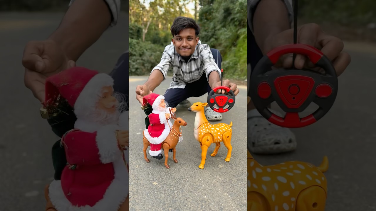 RC Remote Control Santa Claus Reindeer And Deer Unboxing 🔥