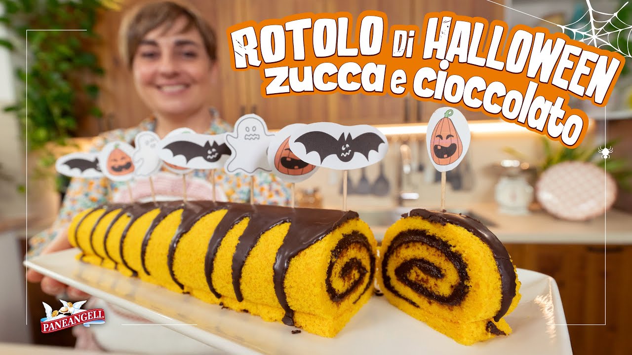 ROTOLO DI HALLOWEEN ZUCCA E CIOCCOLATO Ricetta Facile - Fatto in Casa da Benedetta