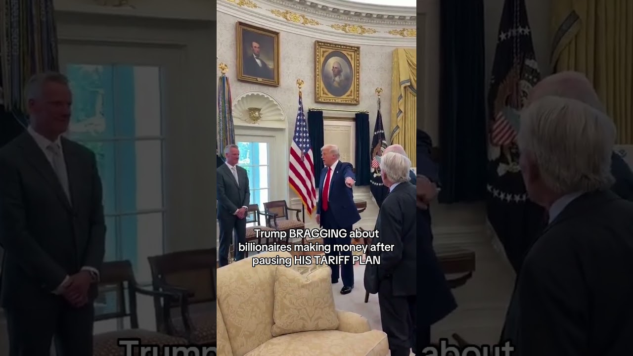 Trump BRAGGING about billionaires making money after pausing HIS TARIFF PLAN
