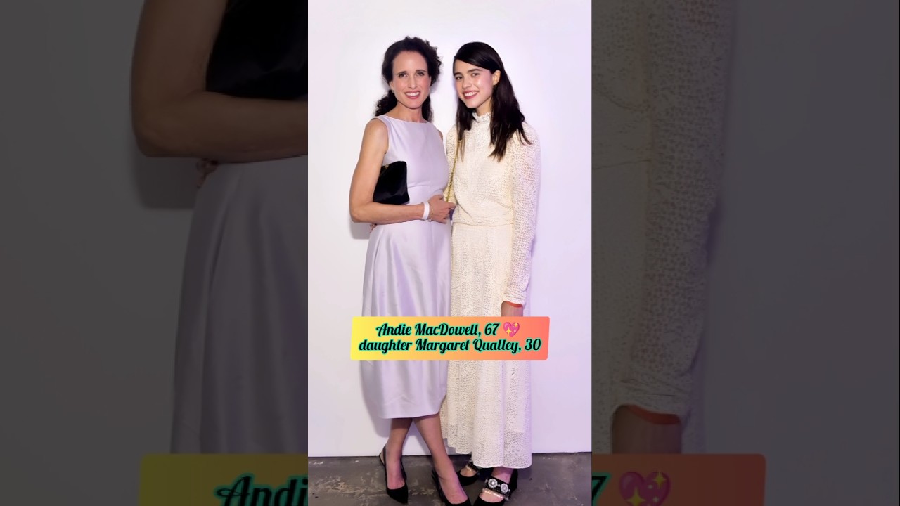 Andie MacDowell, Cindy Crawford and others with their daughters, looking like twins mom