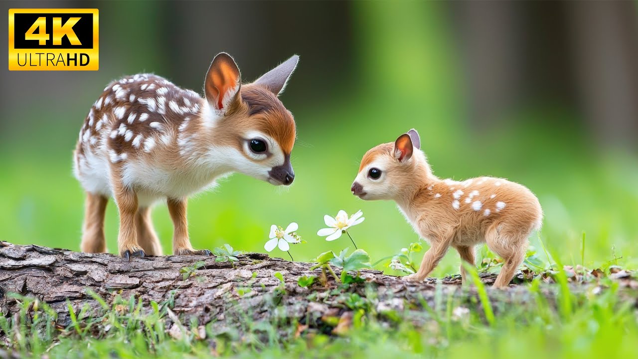 🌸 Tiny Treasures of Nature – Baby Animals in 4K, Wrapped in Calming Melodies and Relaxing Music 🐾