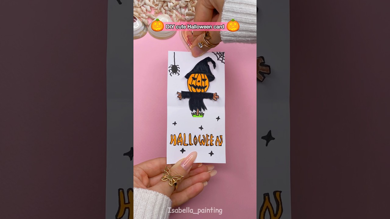 DIY cute Halloween card✨🎃
