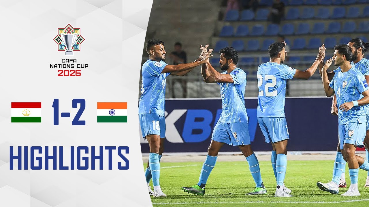 Tajikistan 1-2 India | CAFA Nations Cup 2025 Group B | Highlights