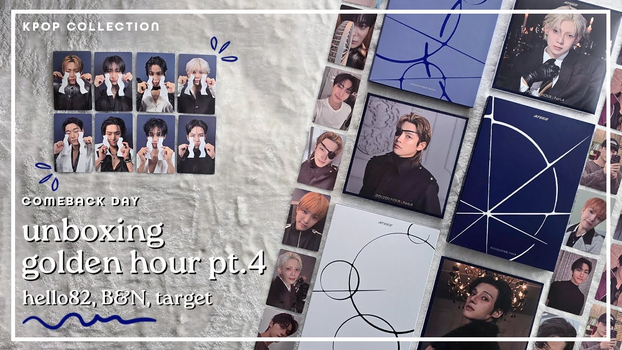 ATEEZ Golden Hour: Part.4 Comeback Day Unboxing 💙 | Hello82, Pop-Up, B&N, Target