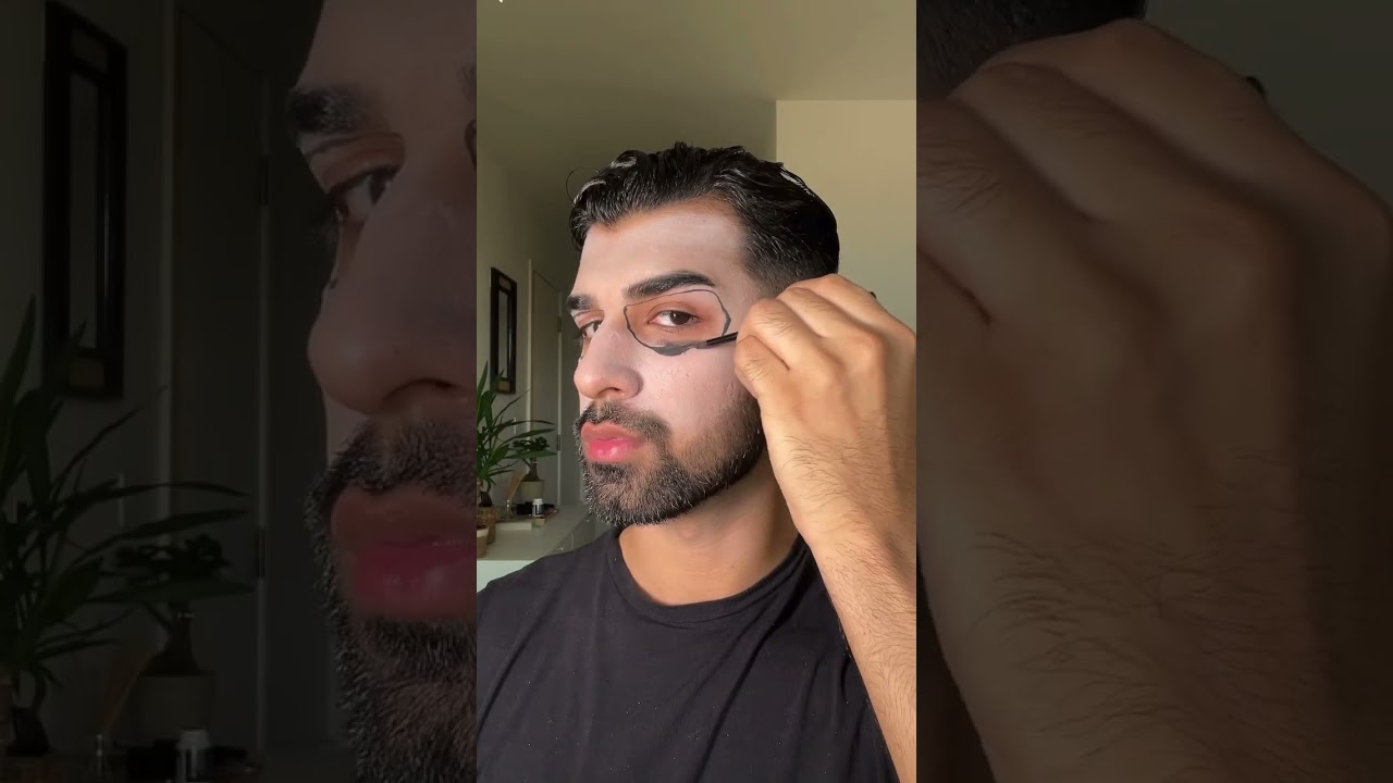 Skeleton Halloween makeup (EASY) shorts halloween makeup