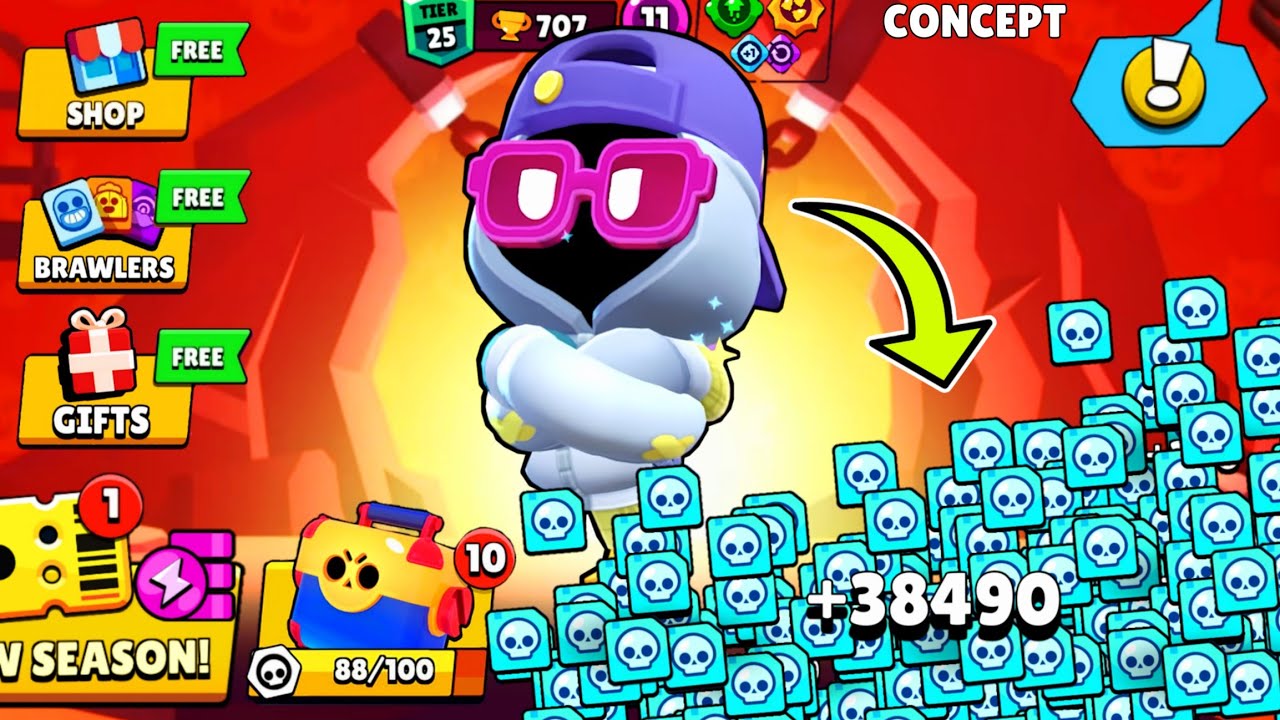 😍COMPLETE 38490 CREDITS NONSTOP!!!✅🎁|FREE GIFTS BRAWL STARS🍀|Concept