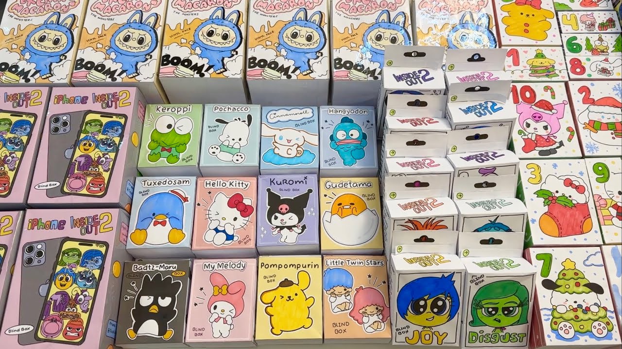 [💸 paper diy 💸] 2024 BLIND BOXES COMPILATION unboxing! | Labubu, Sanrio, Inside Out, Apple Blind Box