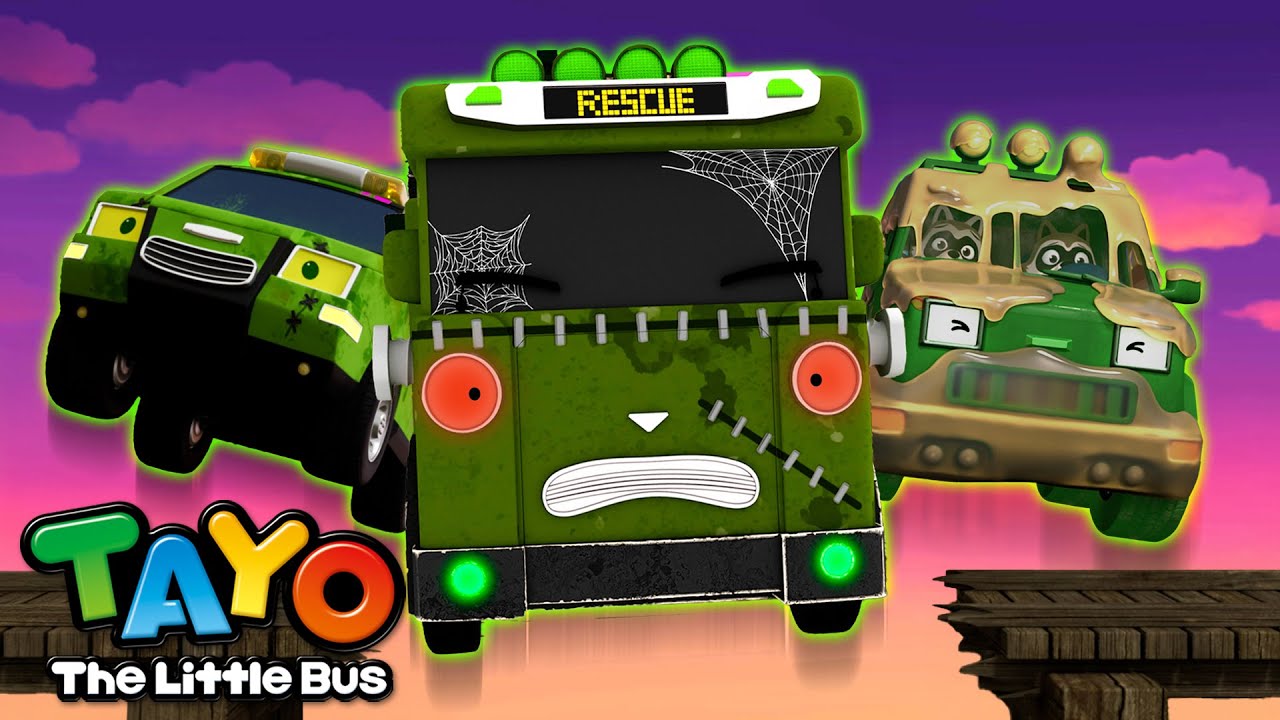 🎃🎵 Ten Halloween Cars in the Bed! | Tayo Halloween Song for Kids | Tayo the Little Bus