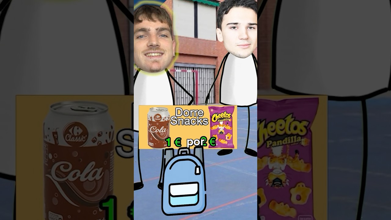 intentando ganar dinero vendiendo patatillas y refrescos en el colegio