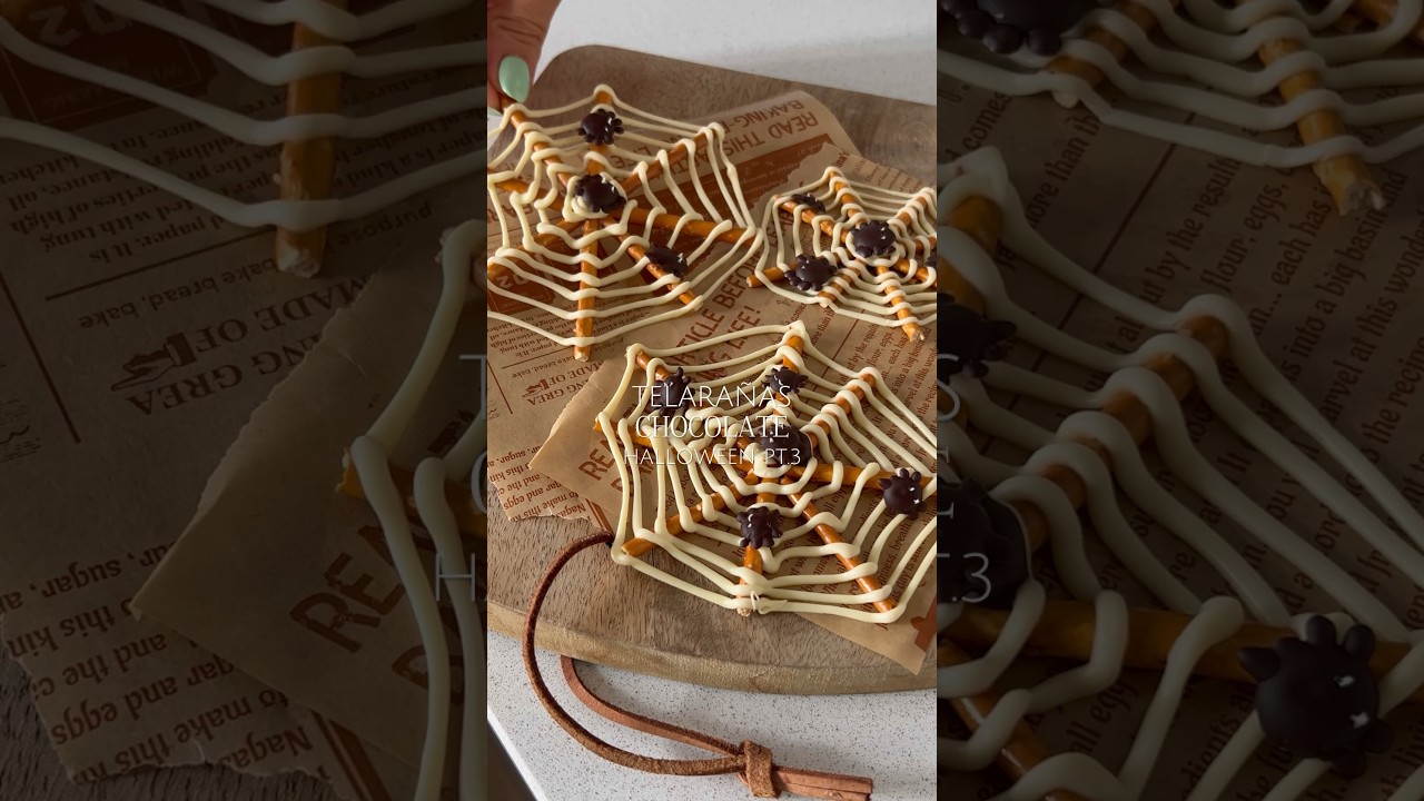 Telarañas de chocolate para Halloween recetasfaciles recetas recetashalloween halloween