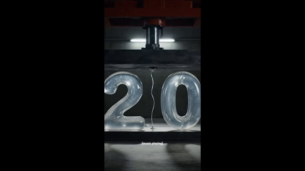 celebrating our 20th with an oddly satisfying hydraulic press 🎉