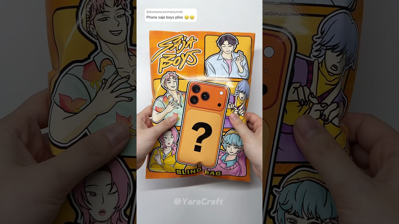 Kpop Demon Hunters Sajaboys X iPhone 17 pro Blindbag📱 blindbag unboxing paperdiy sodapop jinu