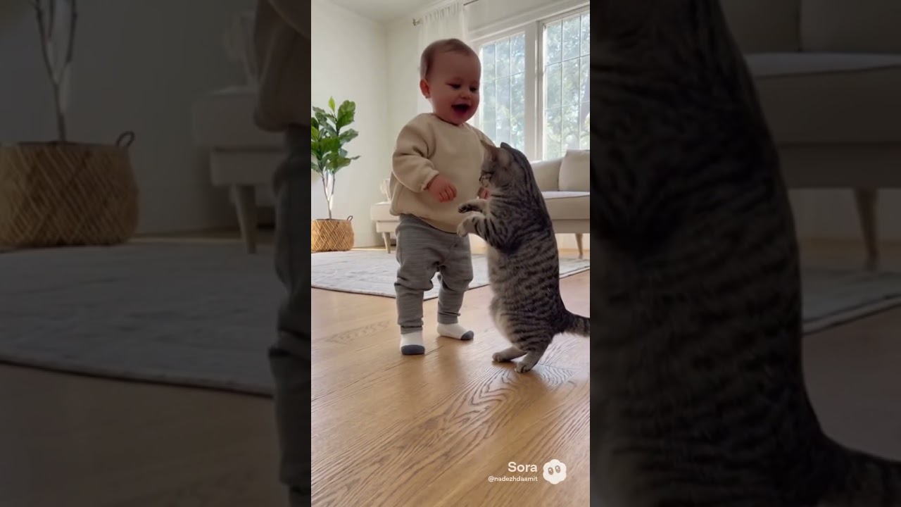 Кот: "Я тоже так могу!" спойлер: не может 😹 cute funny