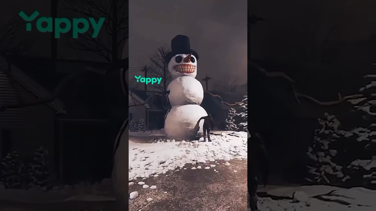 Жуткий снеговик ⛄️ анимация lightsareoff ромасубботин монстр 3д страшилка