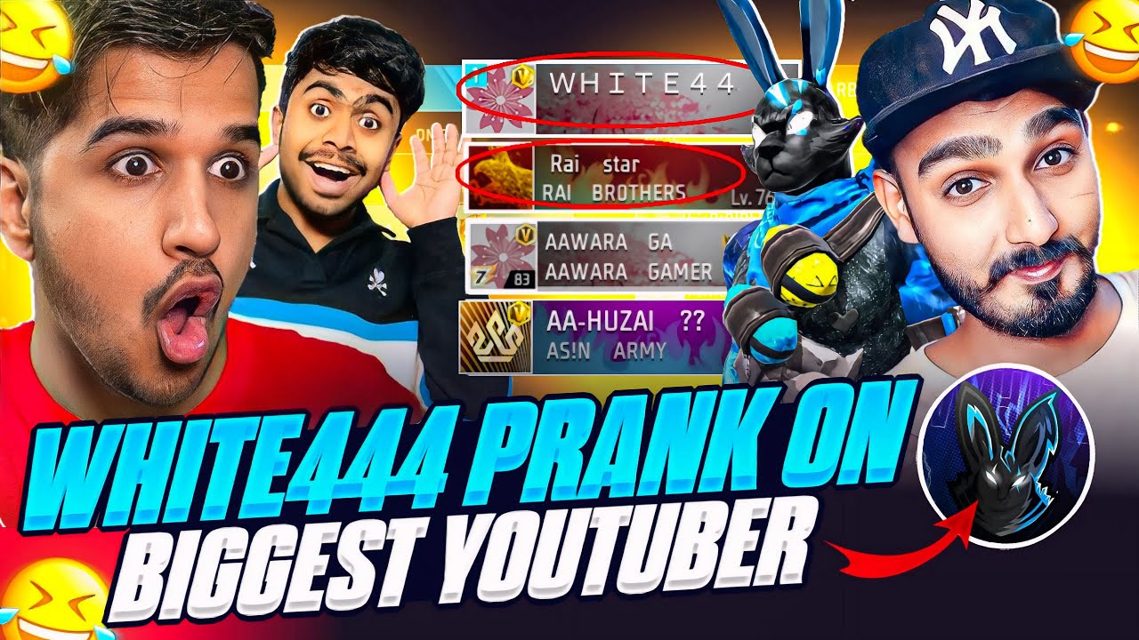 White444 Prank On Biggest Youtuber 😲 Biggest Challenge In Clash Squad - Garena Free Fire